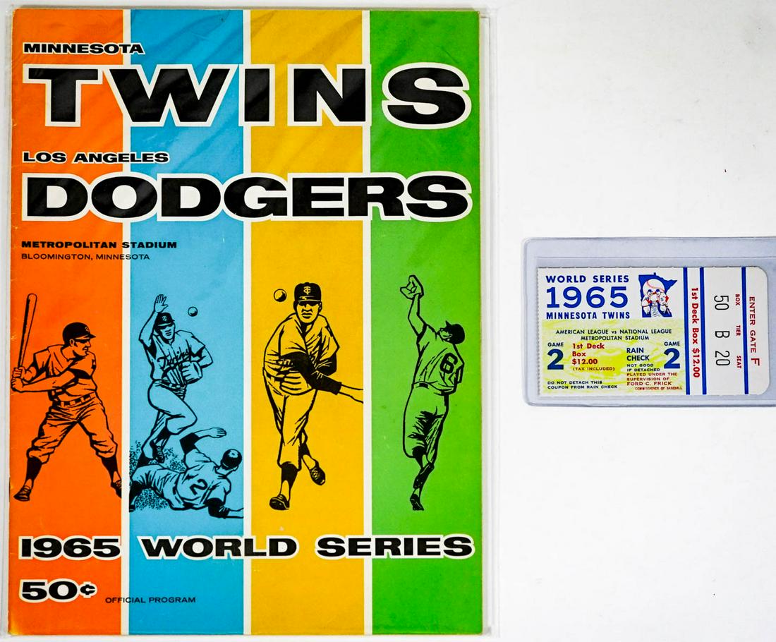 1965 World Series Program & Game 2 Ticket (1 of 4)
