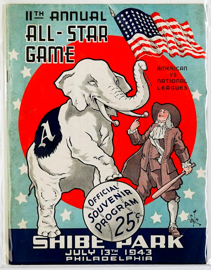 1943 All-Star Game Program Shibe Park Phila. (1 of 1)
