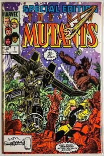 Arthur Adams Signed New Mutants #1 Special Ed: Arthur Adams Signed New Mutants #1 Special Edition. EX+ condition. If lot is absent of a condition report one may be requested via email. Condition report is provided as an opinion only and is no guar