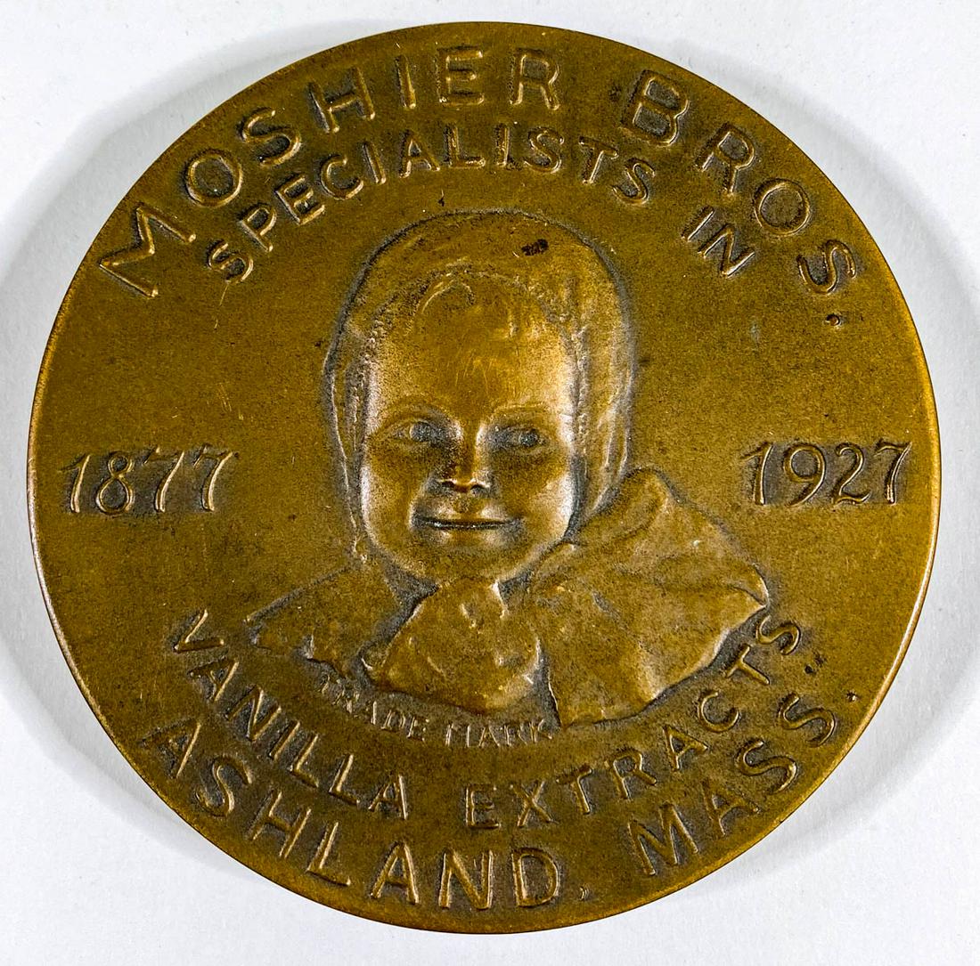 Moshier Bros. 1877-1927 Bronze Paperweight (1 of 3)