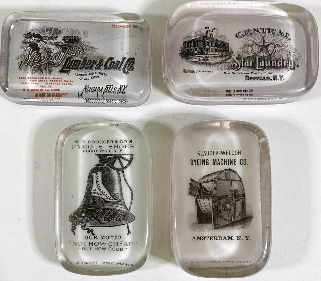 [New York] Antique Advertising Paperweights (4) (1 of 3)