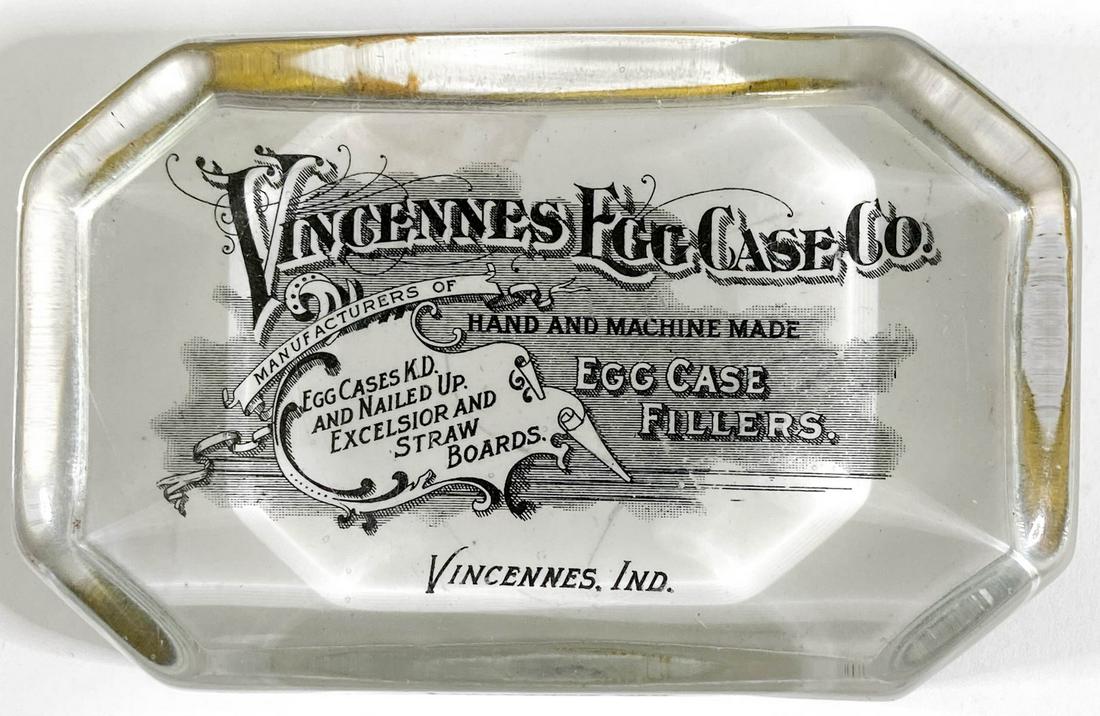 Vincennes Egg Case Co. Advertising Paperweight (1 of 4)