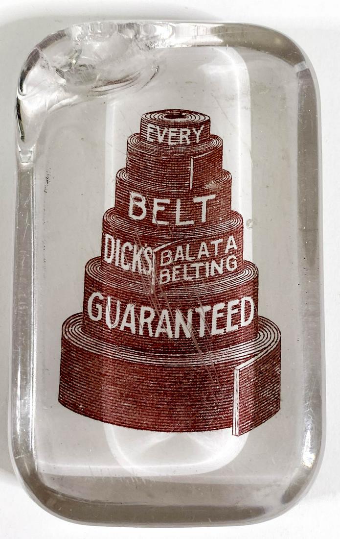 Dick's Belts Antique Advertising Paperweight (1 of 6)
