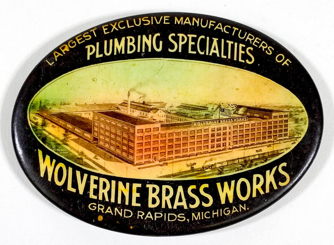 Wolverine Brass Works Celluloid Pocket Mirror (1 of 2)