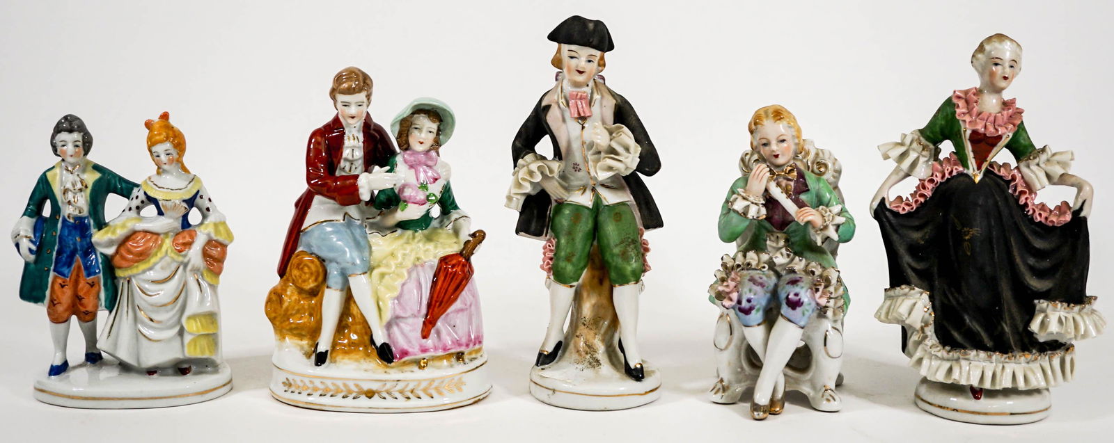 Victorian Dress (5) Ceramic Figurals (1 of 8)