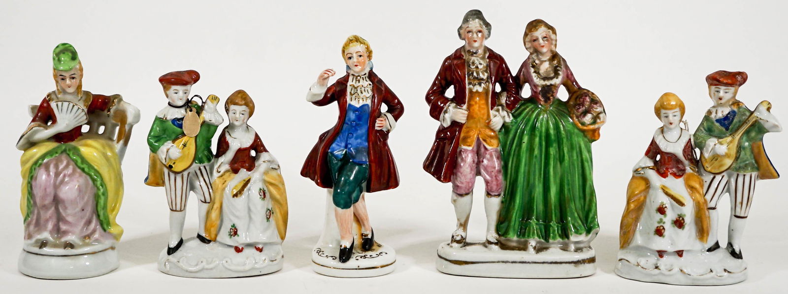 Victorian Dress (5) Ceramic Figurals (1 of 9)