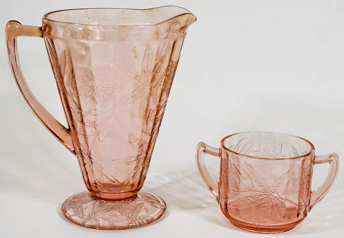 Vintage (2) Pink Depression Glassware (1 of 7)
