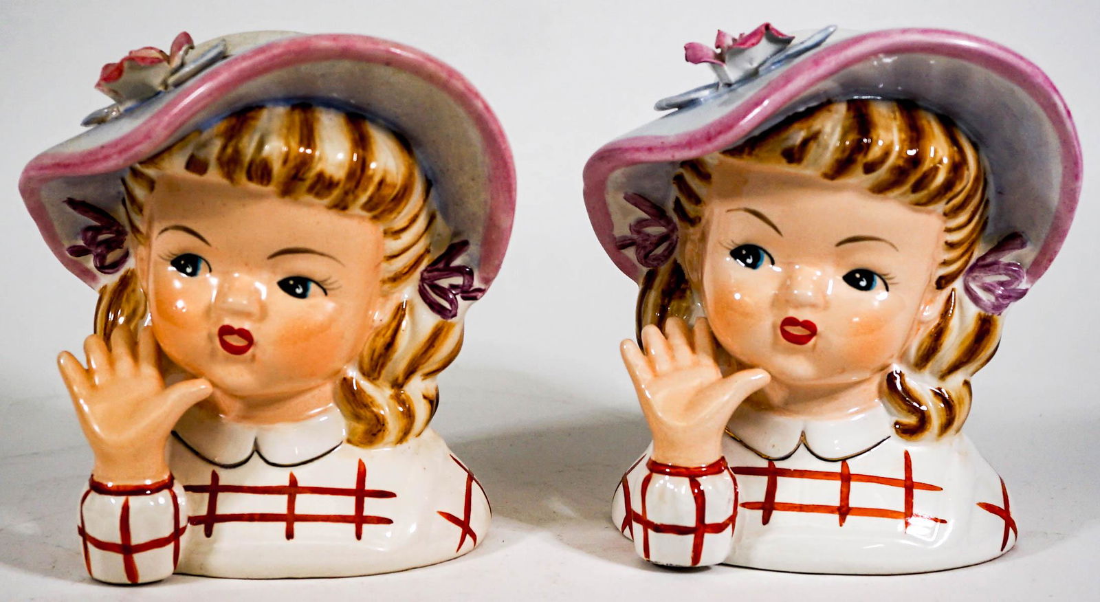 Vintage (2 of Same) Napco Head Vase [Child] (1 of 6)