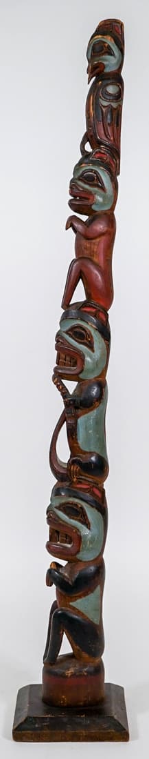 Sitka, Alaska, Dated 1904 Totem Pole 23.5 IN (1 of 9)