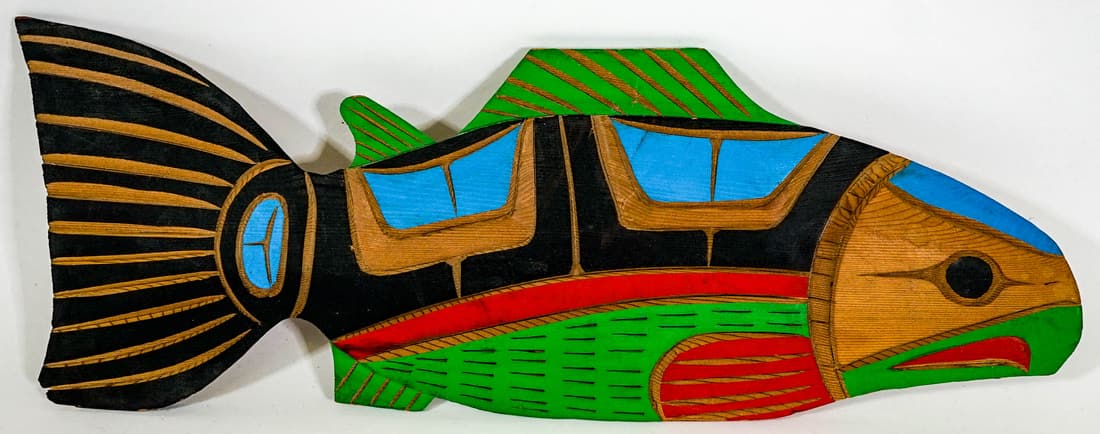 Neil Baker Northwest Coast 'Salmon' Plaque (1 of 4)