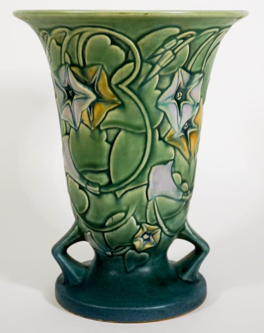 Roseville Morning Glory 726-8 Vase [Green/Blue] (1 of 6)