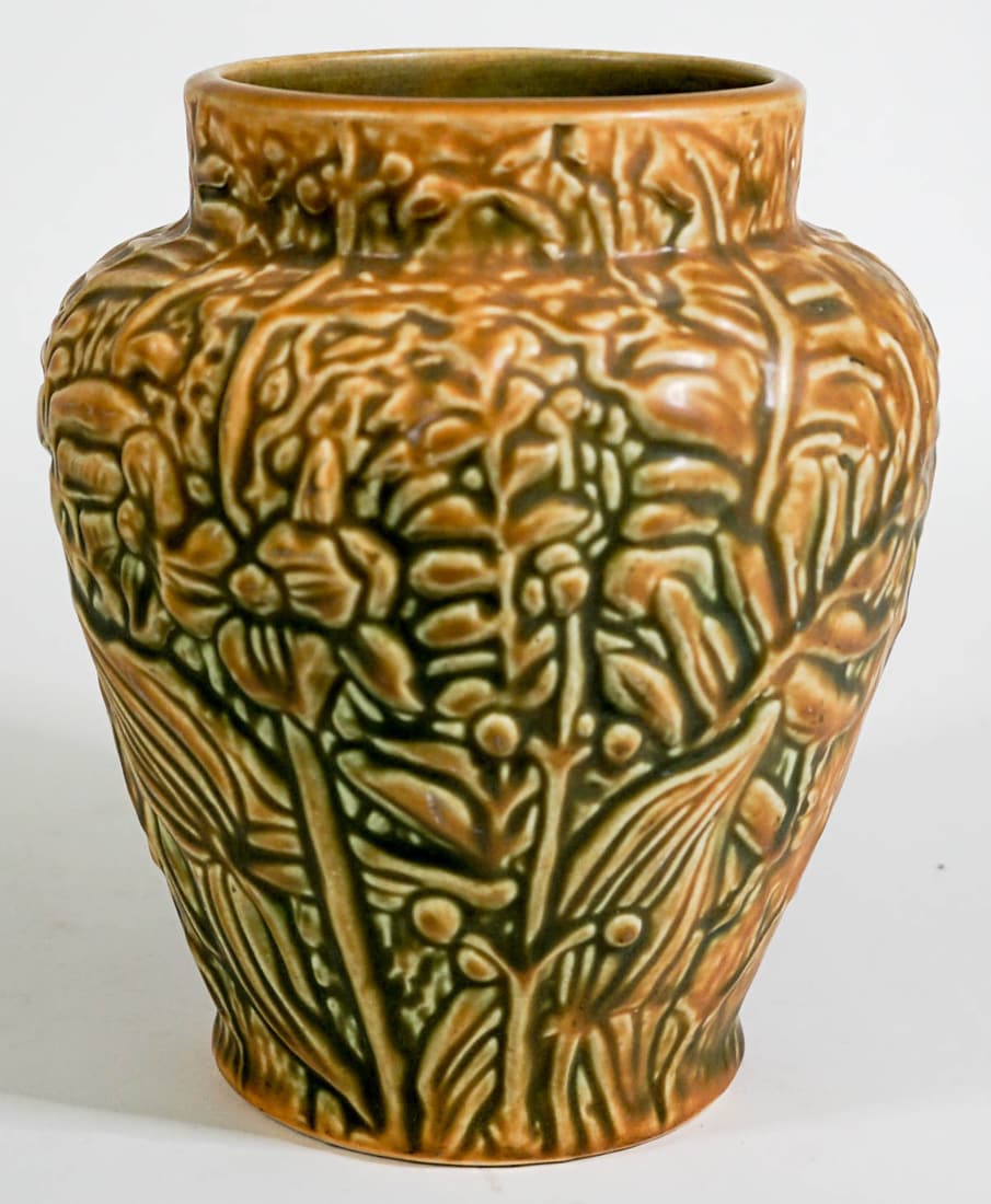 Weller Floral Brown 7 IN Pottery Vase (1 of 5)