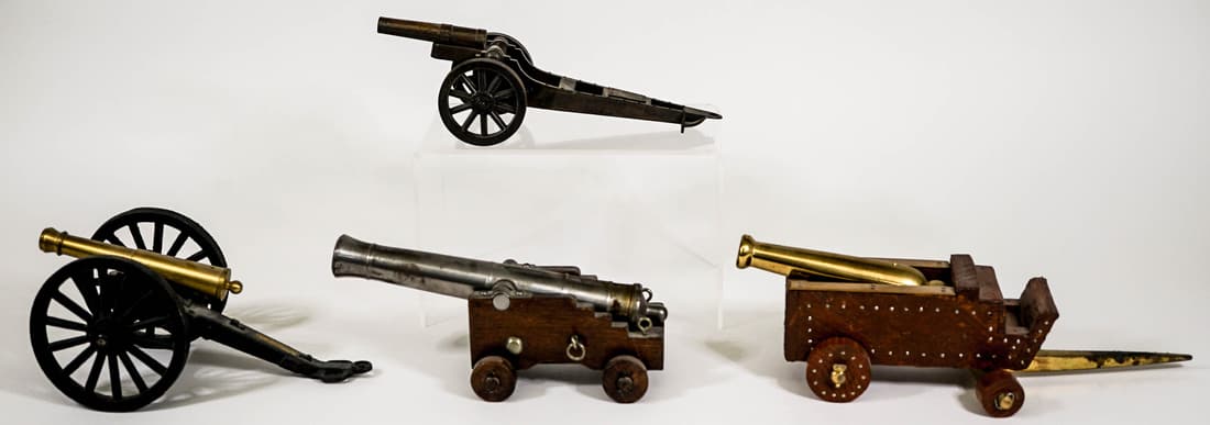 Four Miniature Cannon Models (1 of 8)