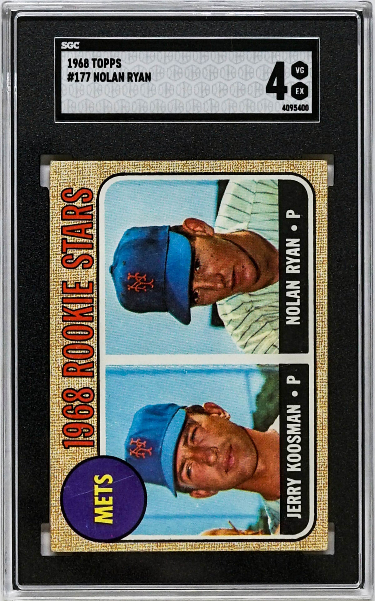 Nolan Ryan 1968 Topps #177 RC SGC 4 (1 of 2)