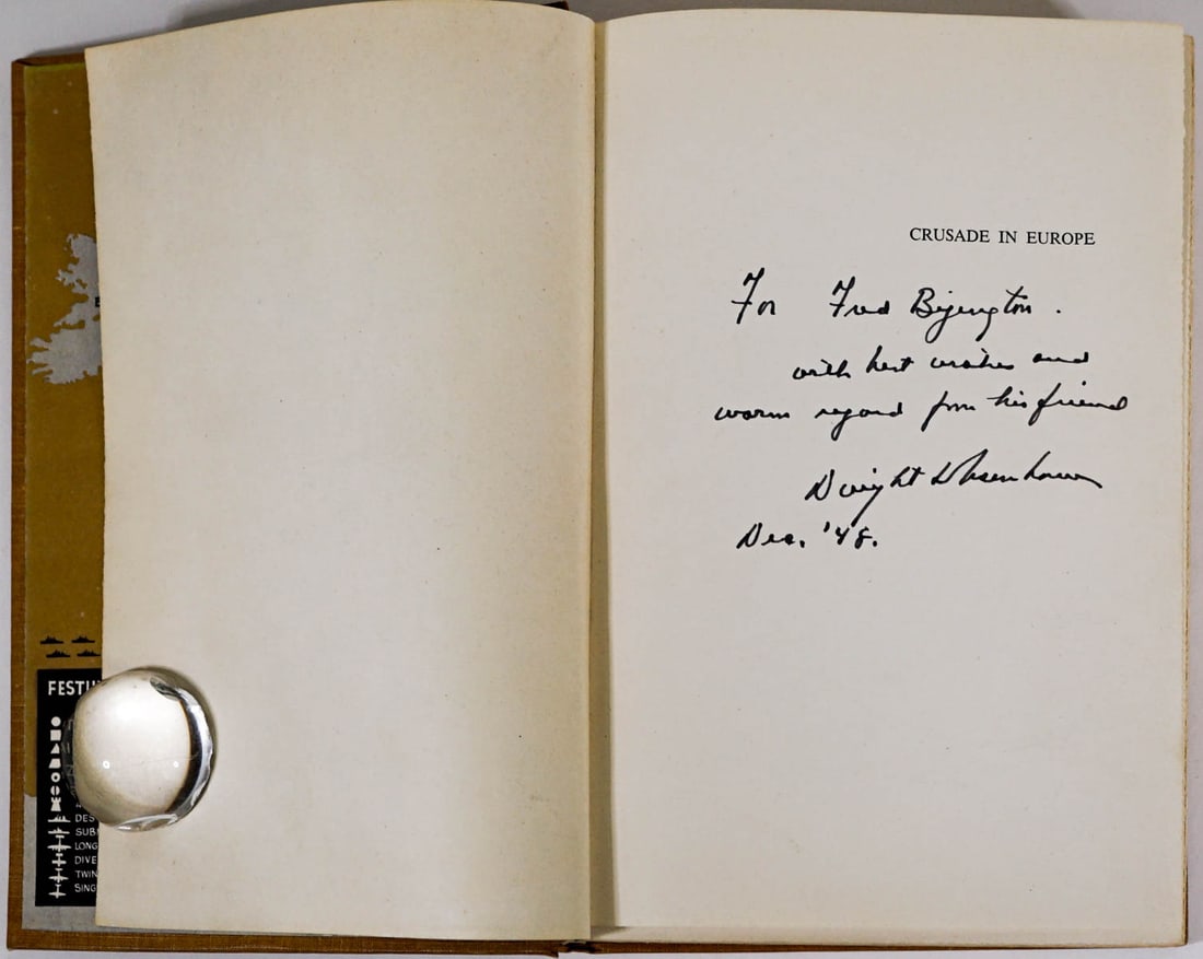 Dwight Eisenhower Signed & Inscribed Book (1 of 12)