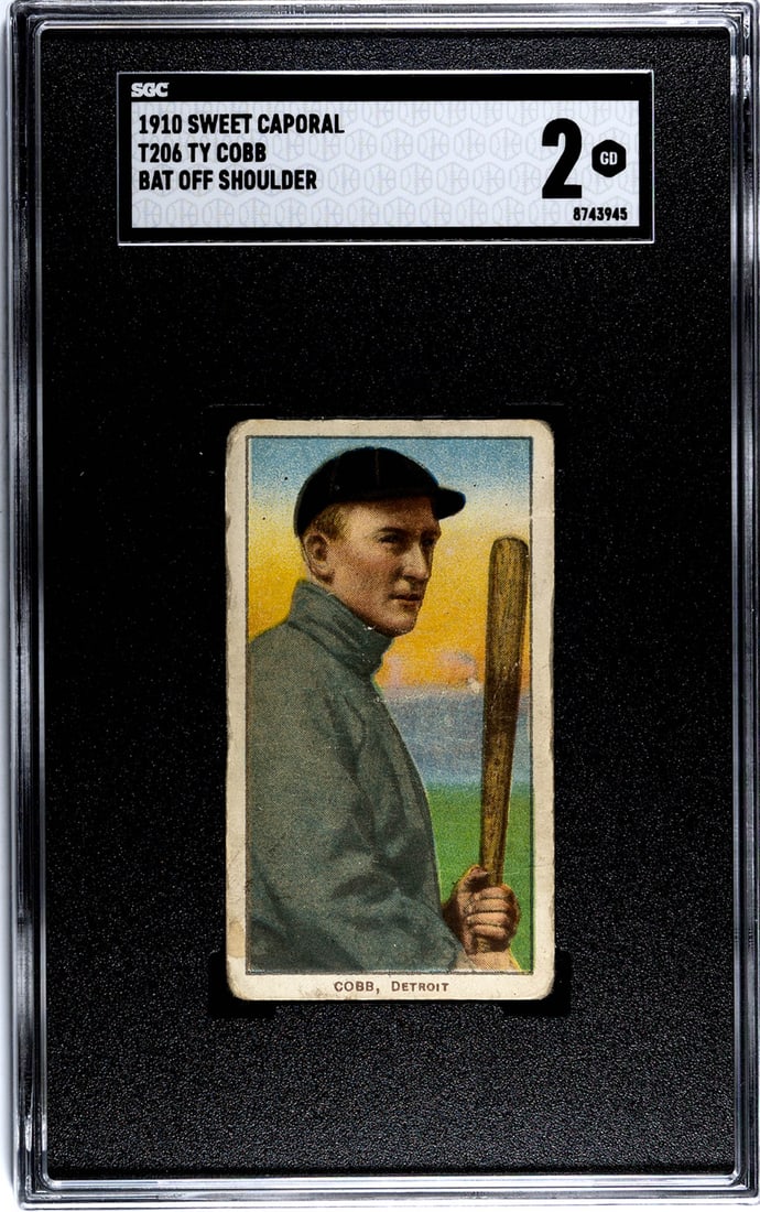 Ty Cobb 1909-11 Sweet Caporal Bat Off Shoulder SGC (1 of 2)