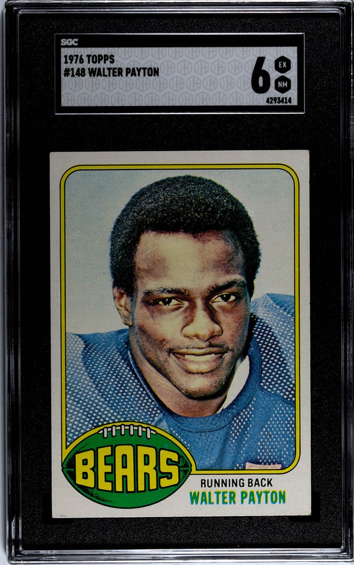 Walter Payton 1976 Topps #148 Rookie Card SGC (1 of 2)