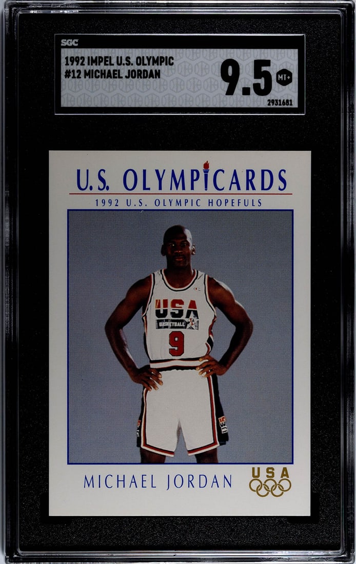 Michael Jordan 1992 Impel U.S. Olympic Hopefuls: Michael Jordan 1992 Impel U.S. Olympic Hopefuls #1 SGC 9.5. This lot requires a Wire or Zelle transfer. If lot is absent of a condition report one may be requested via email. Condition report is provi