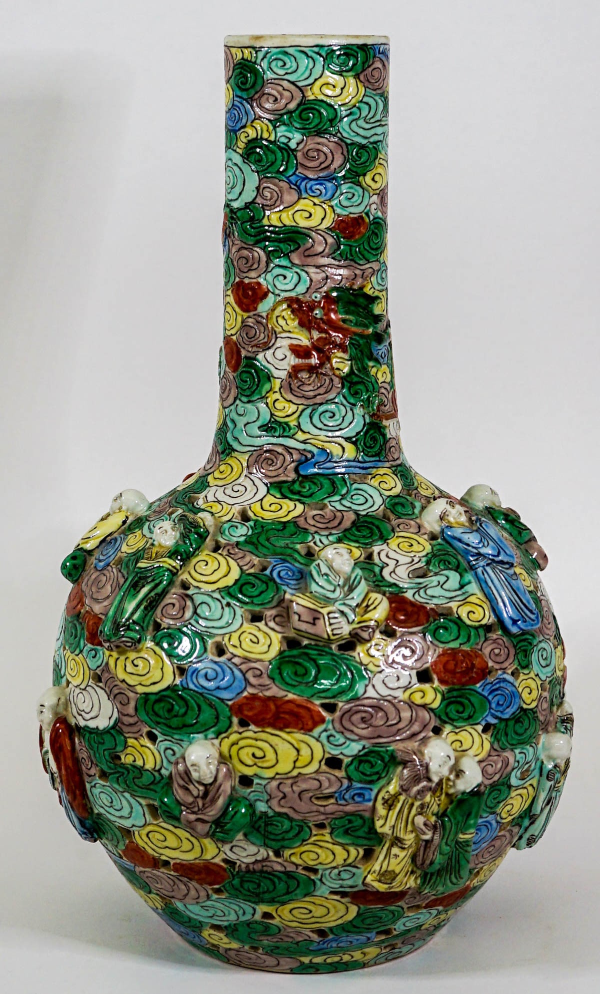 An Antique Large Chinese Case Applied Figures (1 of 10)