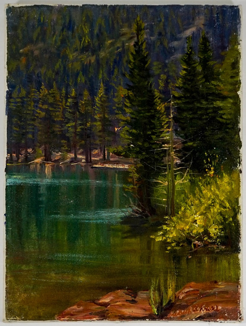 Frederick Kress Oil On Canvas [Fallen Leaf] (1 of 3)