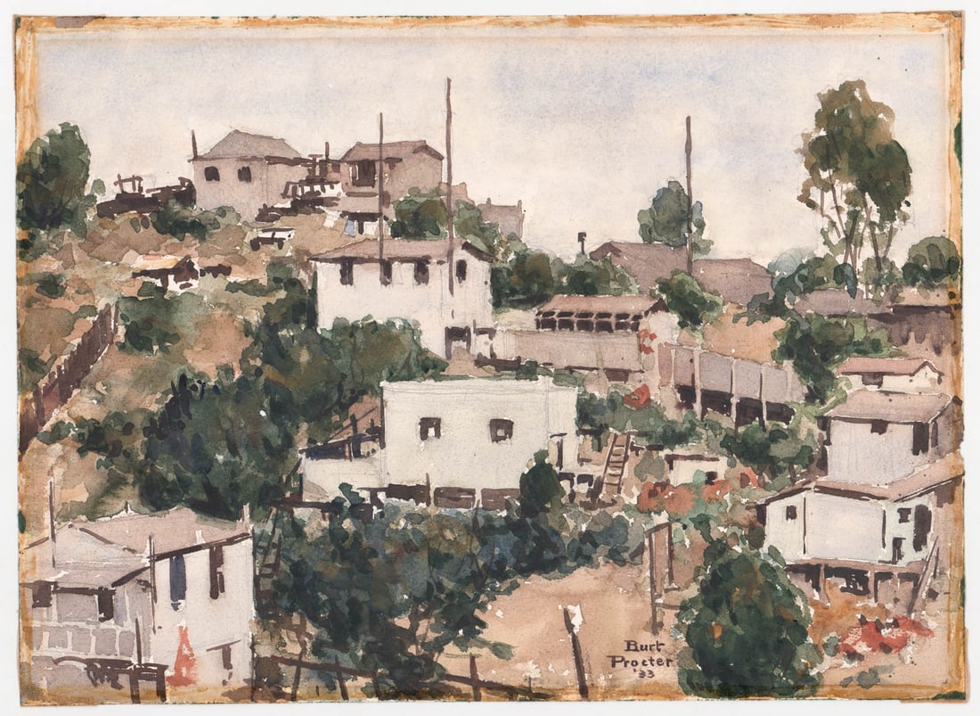 Burt Procter Original Watercolor [Neighborhood] (1 of 3)