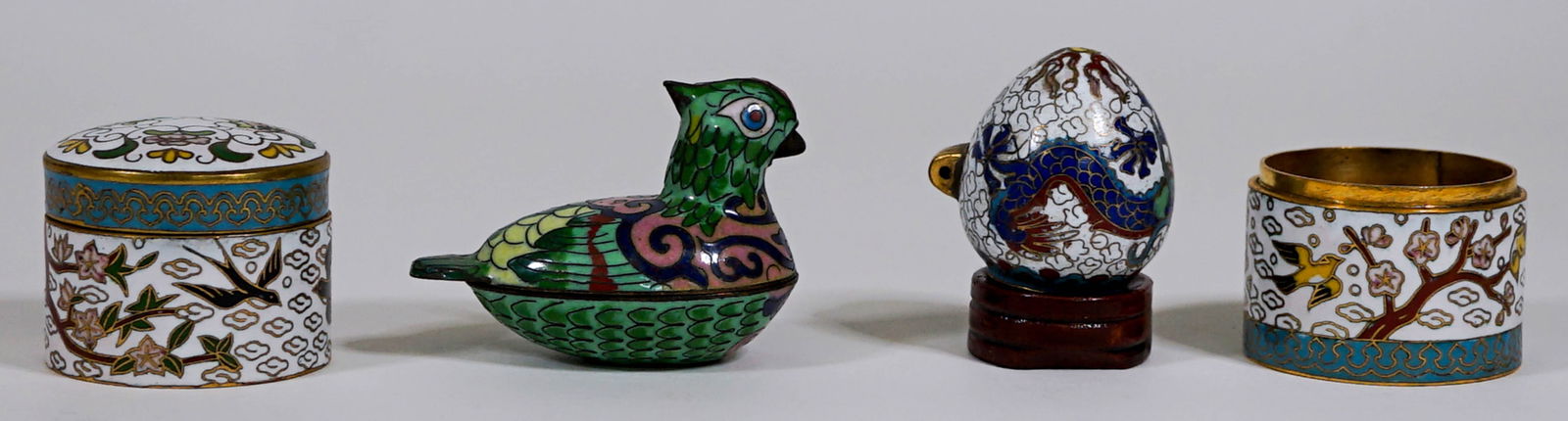 Chinese Miniature Cloisonne Boxes / Vase (1 of 13)