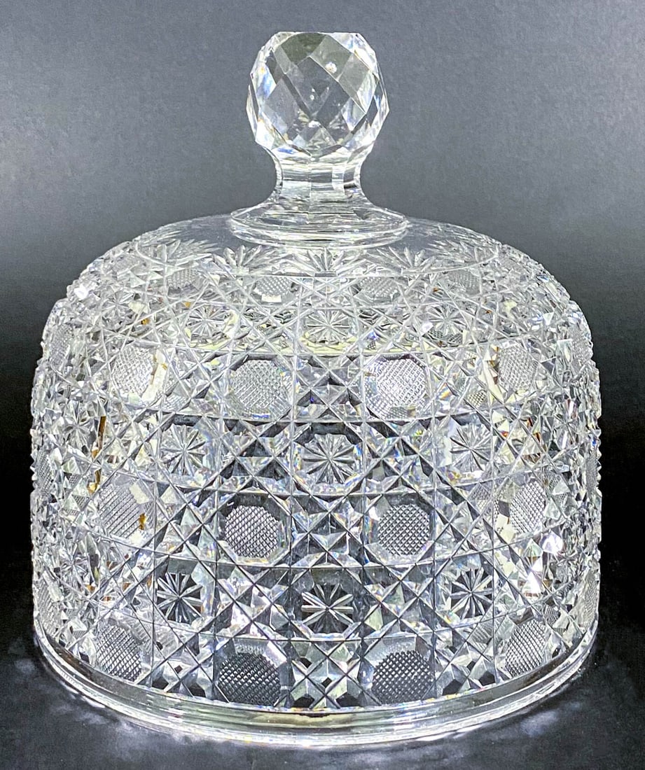 Antique ABP Cheese Dome Cut Glass Cover [Star] (1 of 5)
