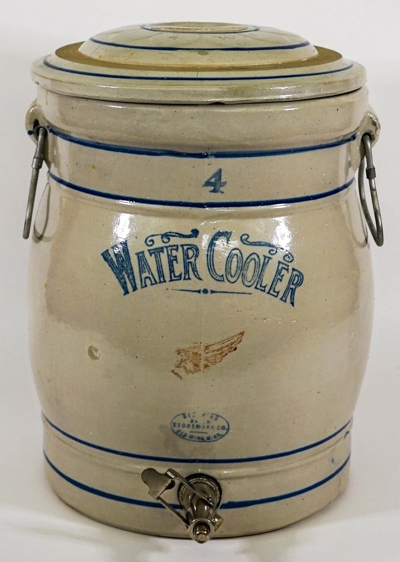 Antique Red Wing 4 Gallon Stoneware Water Cooler (1 of 12)