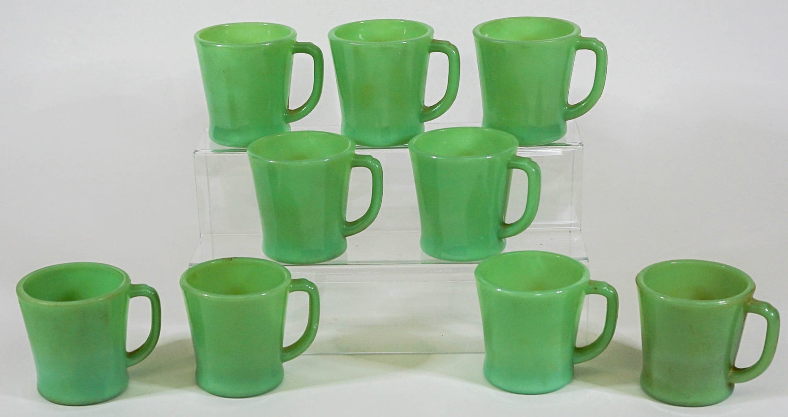 (9) Estate Lot Fire King Jadeite Mugs (1 of 6)