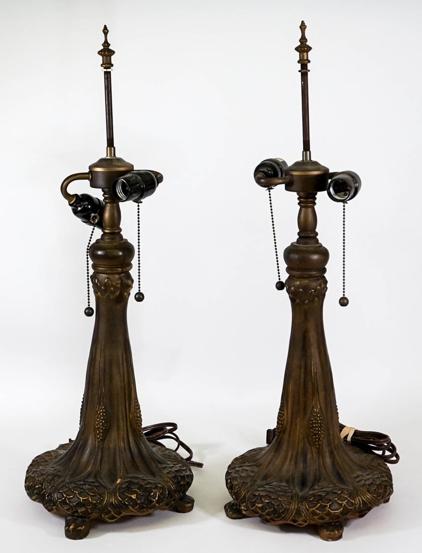Pair Vintage Metal Lamp Bases (1 of 4)