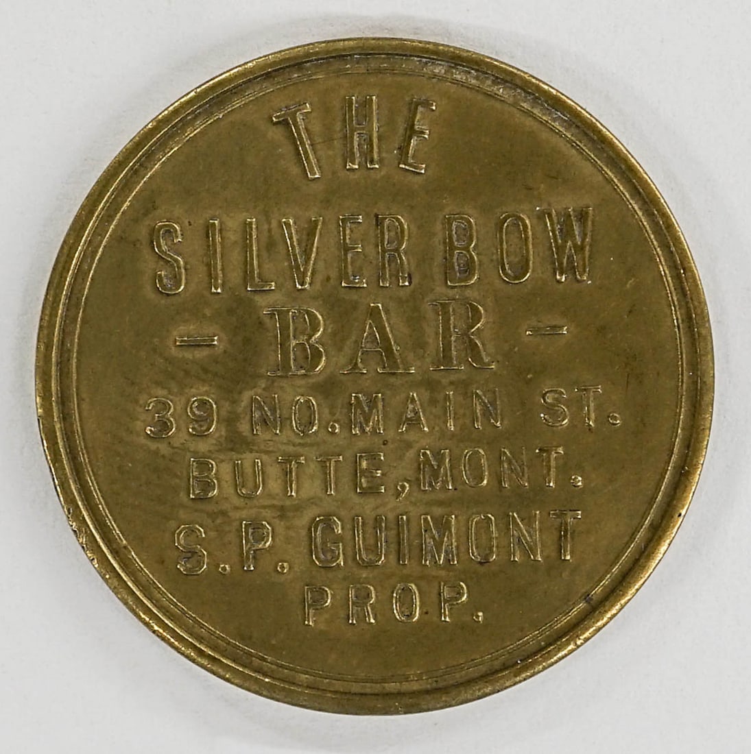 Silver Bow Bar Token (Butte, Montana) (1 of 2)