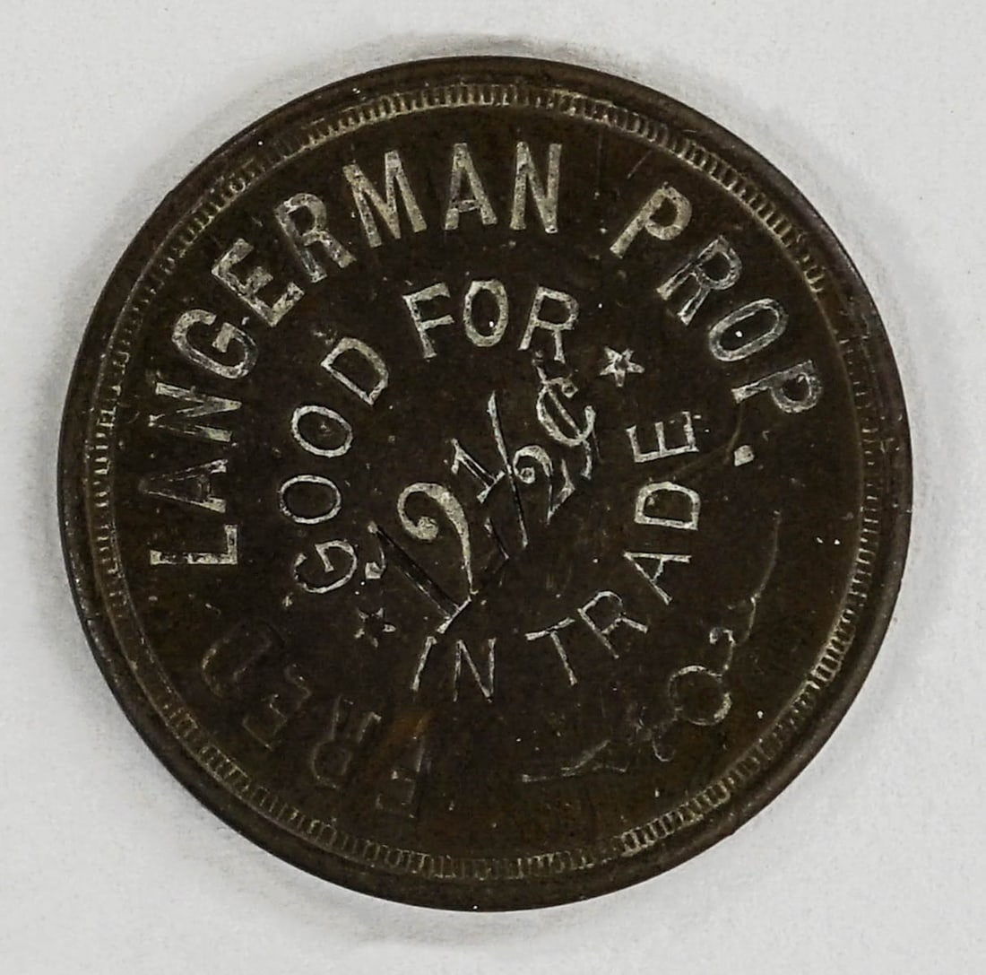 Scarce Montana Saloon Token Fred Langerman (1 of 2)