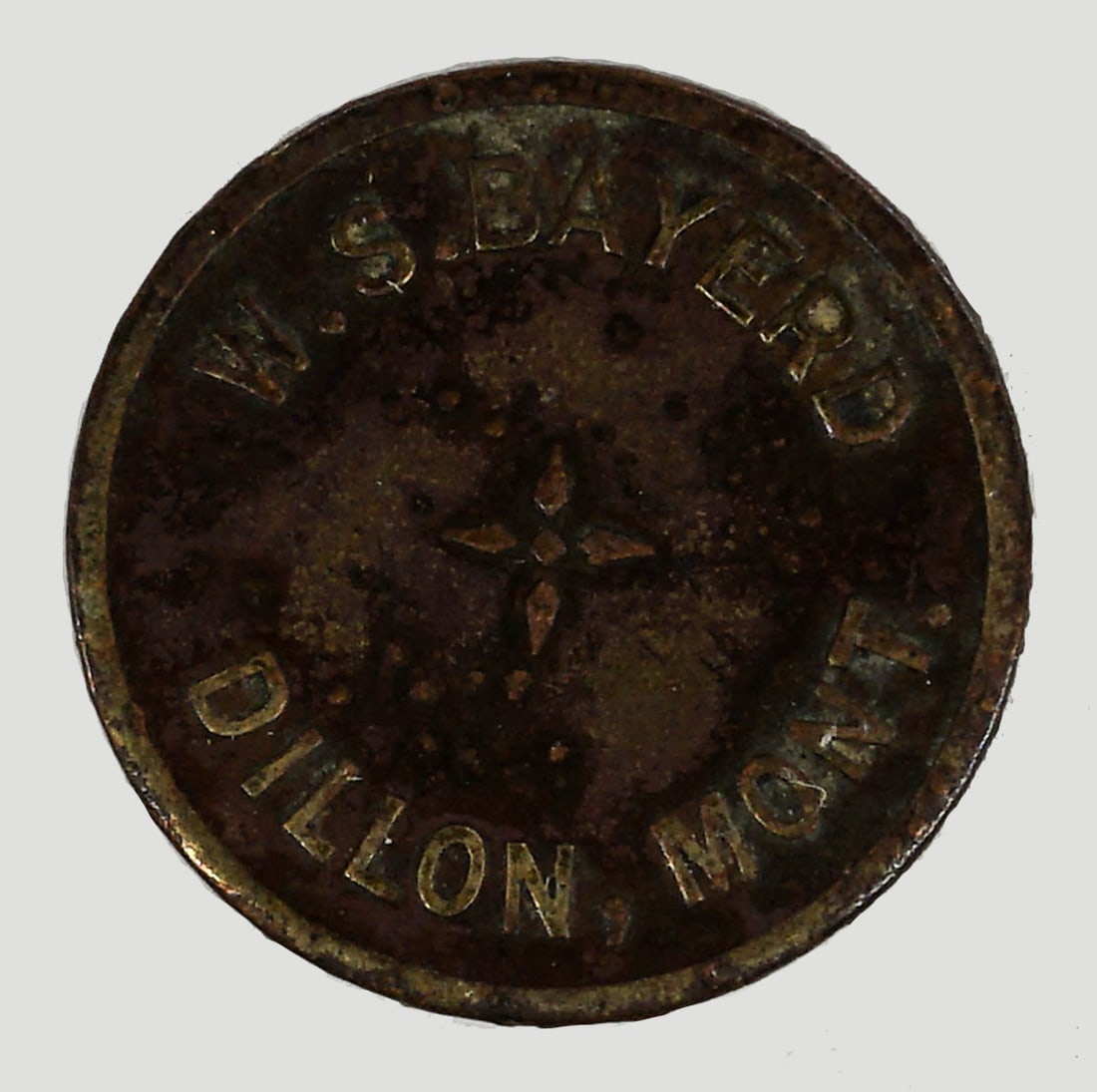 SCARCE Dillon, Montana W.S. Bayerd Trade Token (1 of 2)