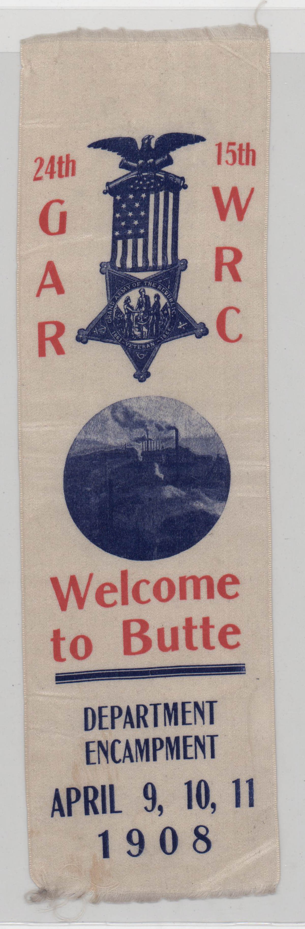 Butte, Montana 1908 G.A.R. Commemorative Ribbon (1 of 2)