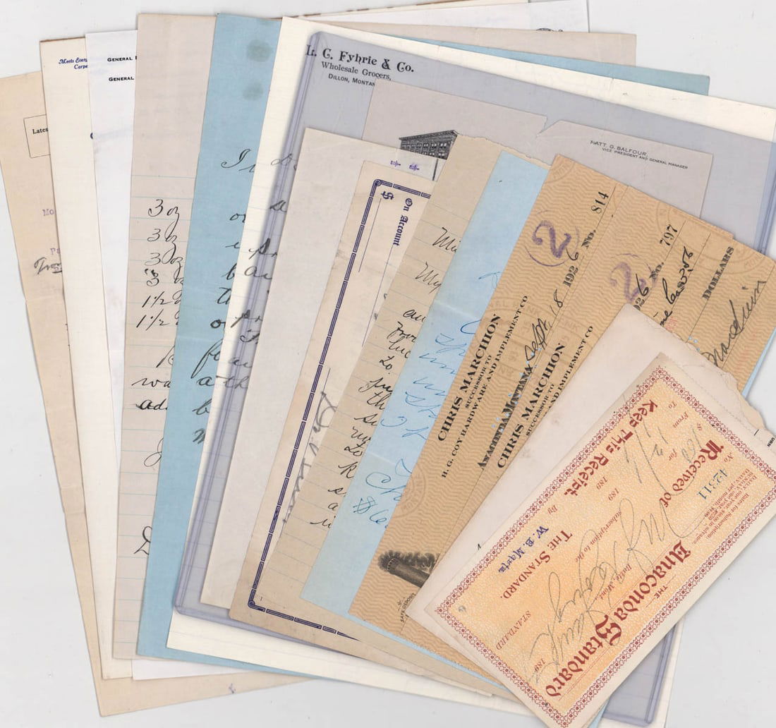 Montana Letterheads & Billheads (19 Pcs) (1 of 7)