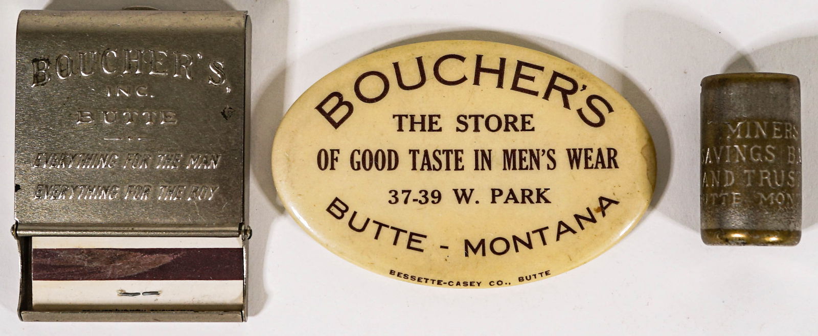 [Butte, Montana] Advertising Items (3) (1 of 5)