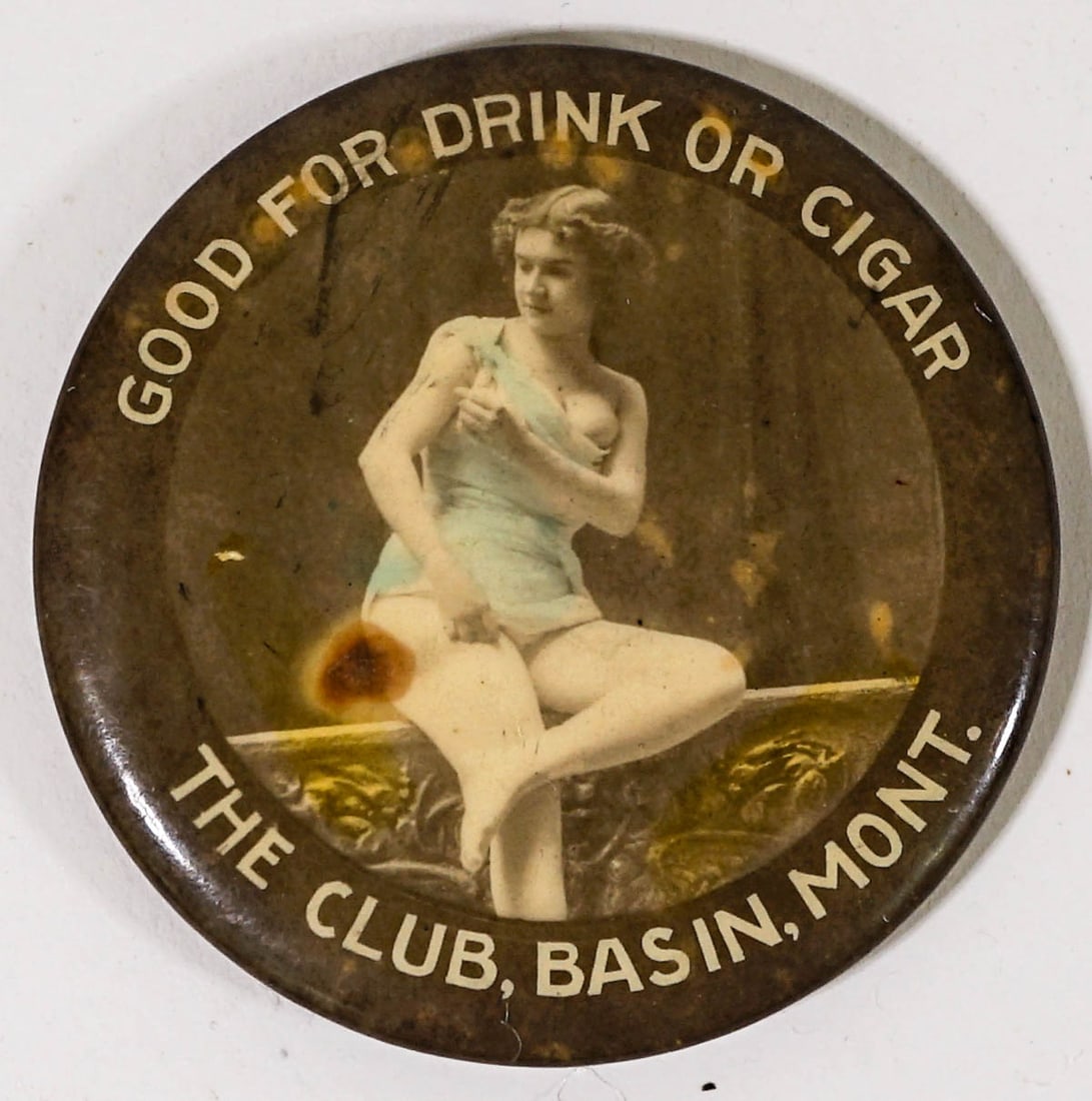 The Club, Basin, Montana Advertising Pocket Mirror (1 of 2)
