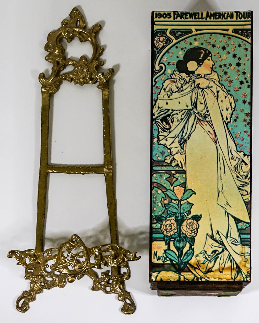 Estate Lot Decorative Items, One Alphonse Mucha (1 of 5)