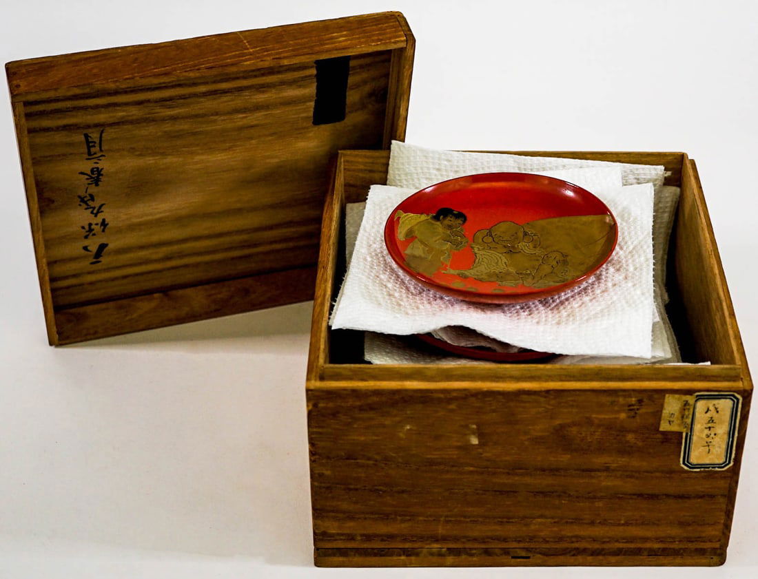 Japan Edo Period Seven Piece Sake Set (1 of 9)