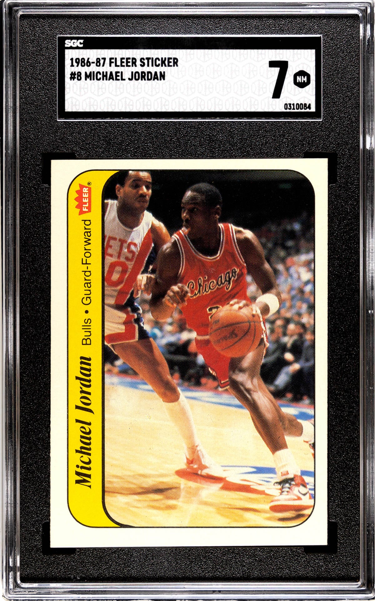 Michael Jordan 1986-87 Fleer Sticker #8 SGC 7 (1 of 2)