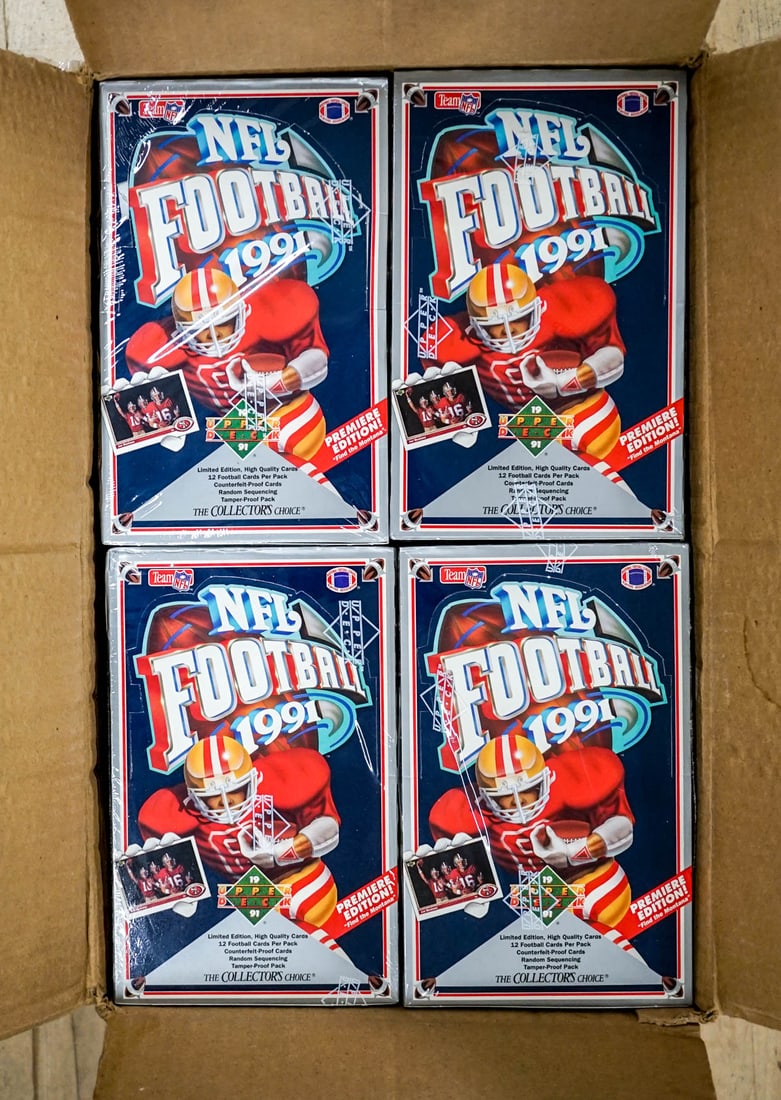 1991 Upper Deck Football Case of (24) Sealed Boxes (1 of 3)