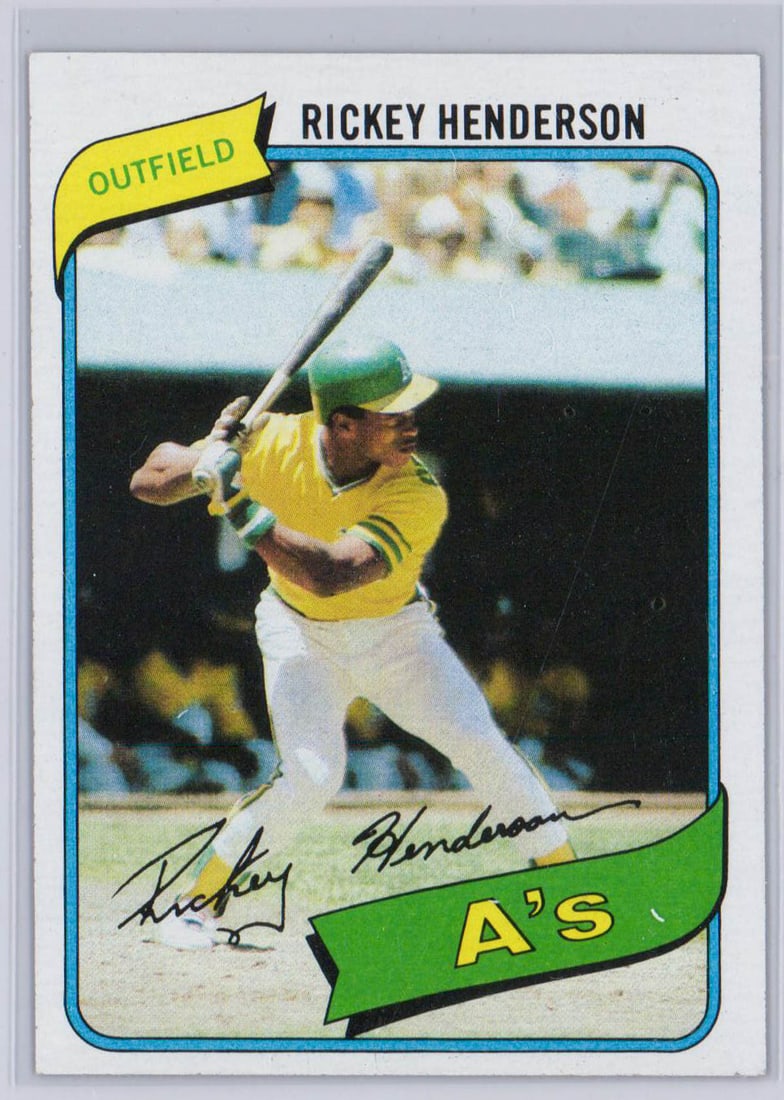 Rickey Henderson 1980 Topps Rookie Card (1 of 2)
