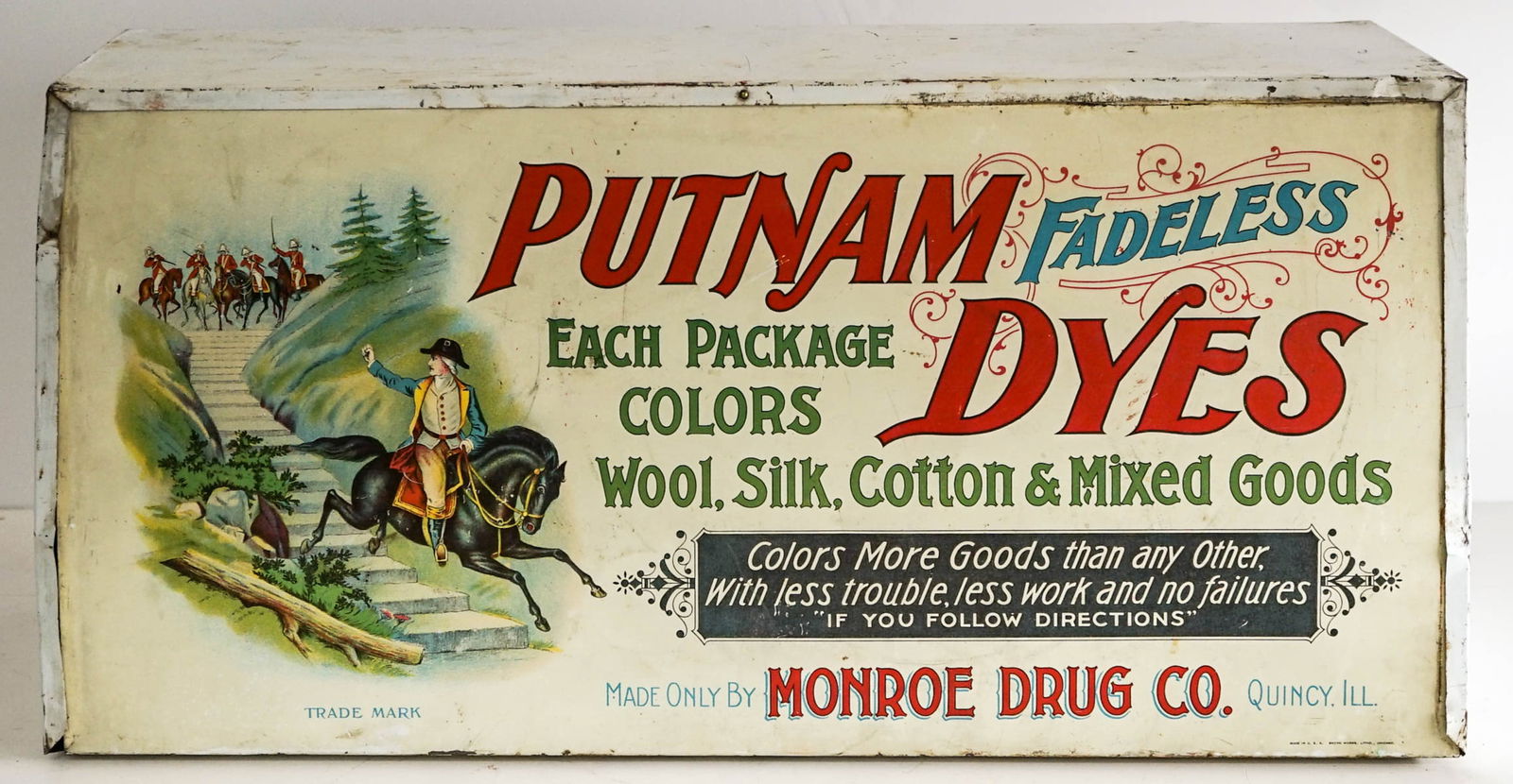Vintage Putnam Dyes Tin and Wood Display Case (1 of 6)