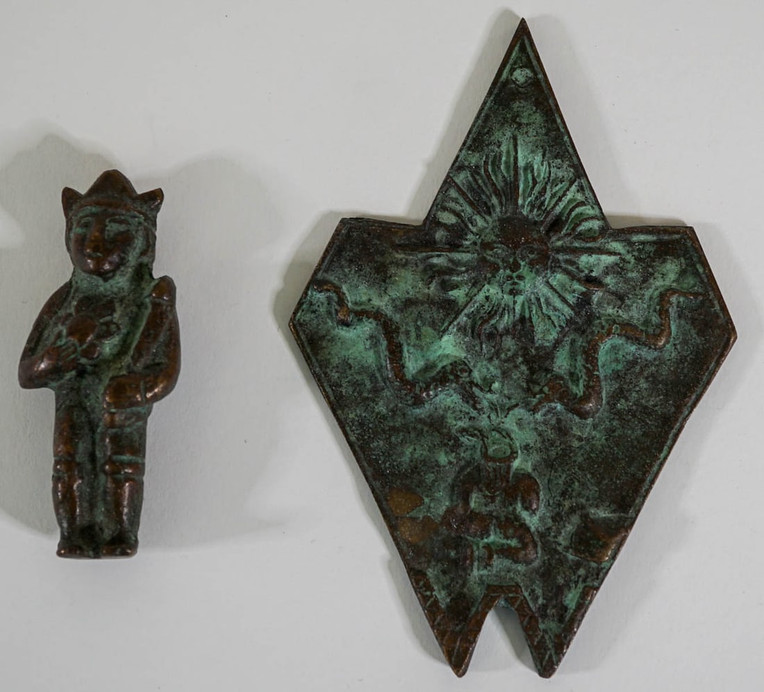 Antique (2) Cast Copper Figurals (1 of 5)