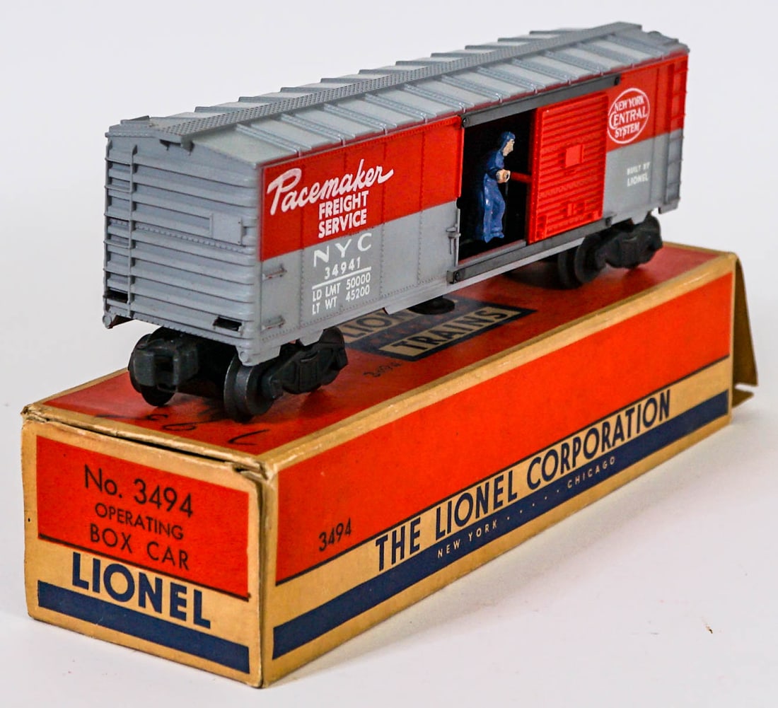 Lionel No. 3494 Pacemaker Like New In Box: Lionel No. 3494 Pacemaker Like New In Box. Provenance: Missoula, Montana Private Collection. Untested, from a lifelong collector who serviced and repaired trains requiring any attention. If lot is abs