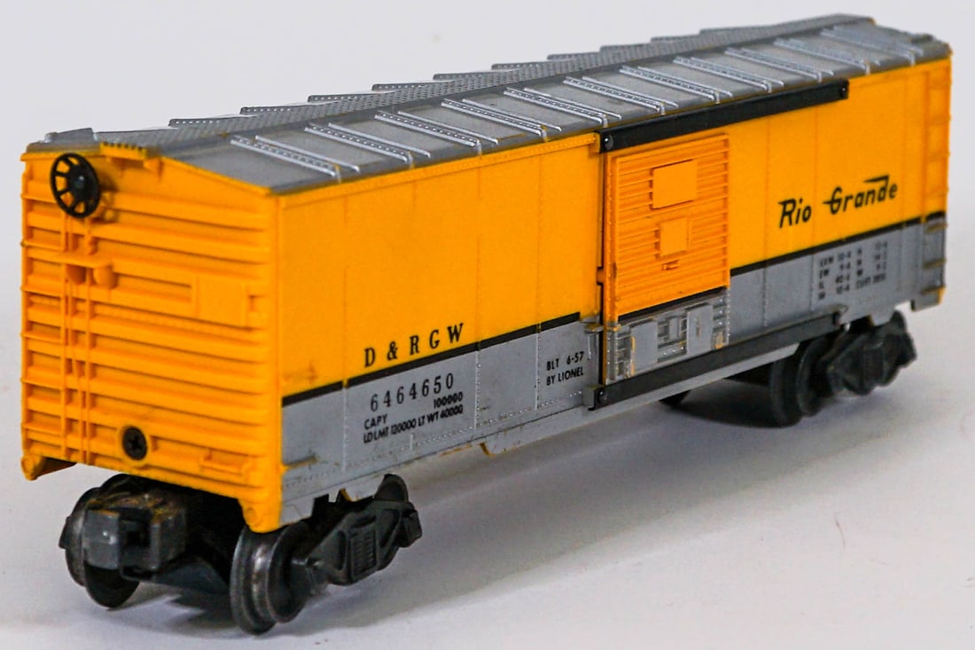 Lionel No. 6464650 Freight Car: Lionel No. 6464650 Freight Car. Provenance: Missoula, Montana Private Collection. Untested, from a lifelong collector who serviced and repaired trains requiring any attention. If lot is absent of a co