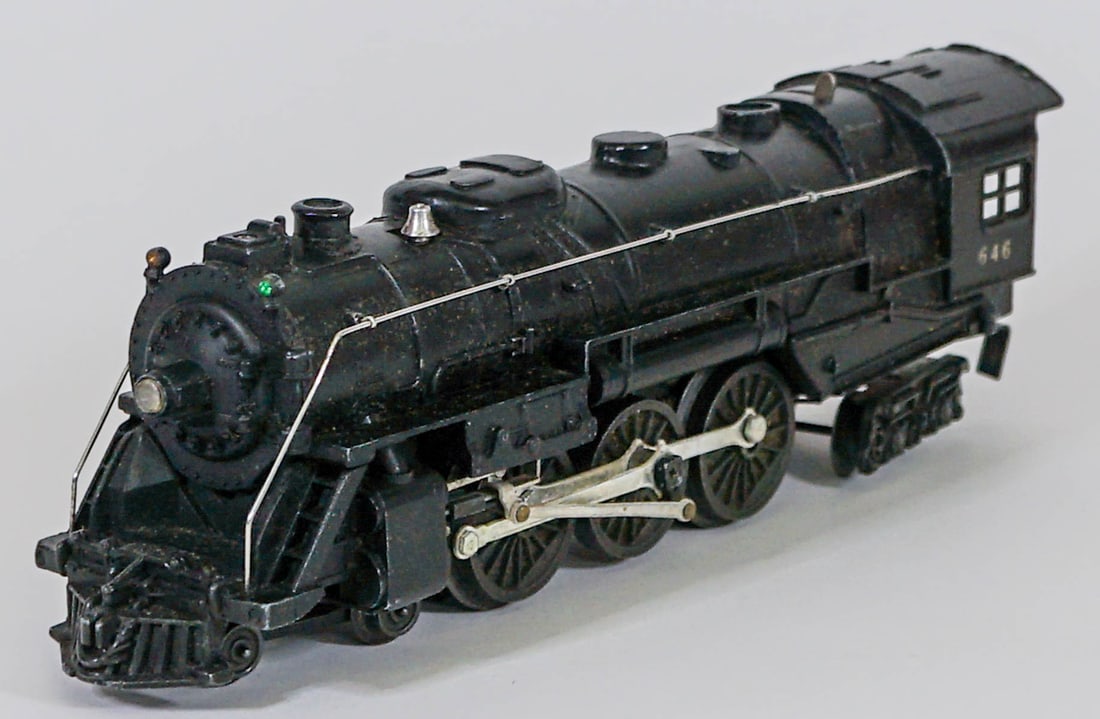 Lionel Locomotive 646: Lionel Locomotive 646. Provenance: Missoula, Montana Private Collection. Untested, from a lifelong collector who serviced and repaired trains requiring any attention. If lot is absent of a condition r