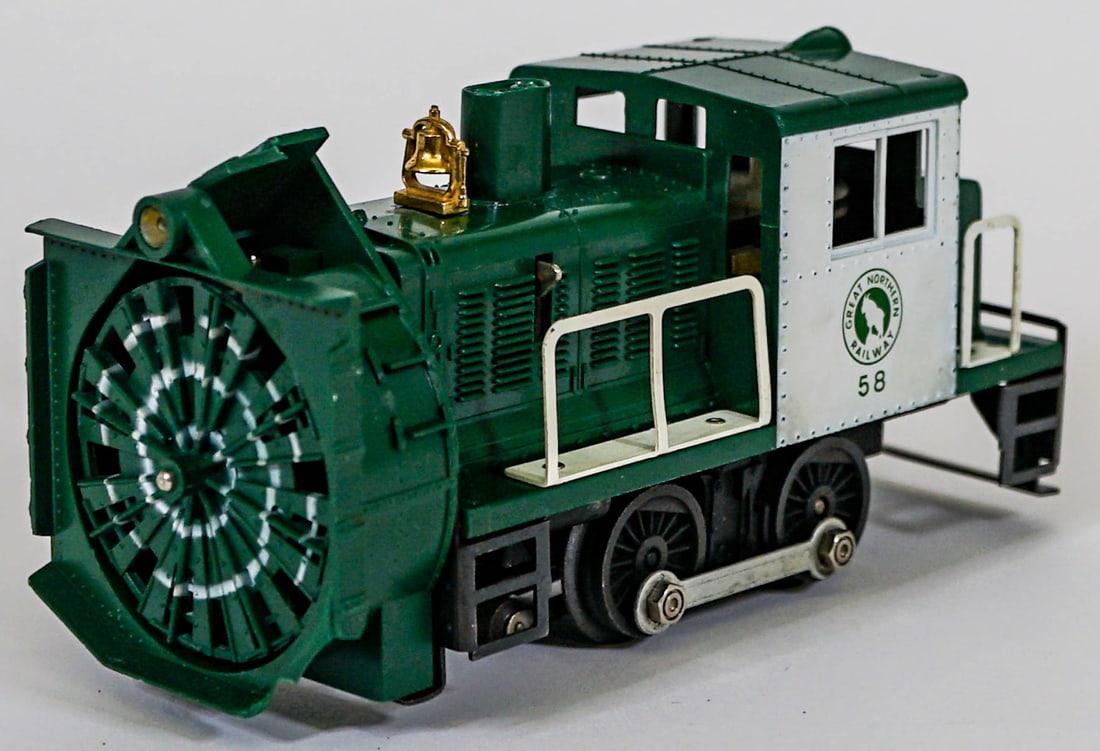 Lionel No. 58 Great Northern Snow Plow: Lionel No. 58 Great Northern Snow Plow. Provenance: Missoula, Montana Private Collection. Untested, from a lifelong collector who serviced and repaired trains requiring any attention. If lot is absent