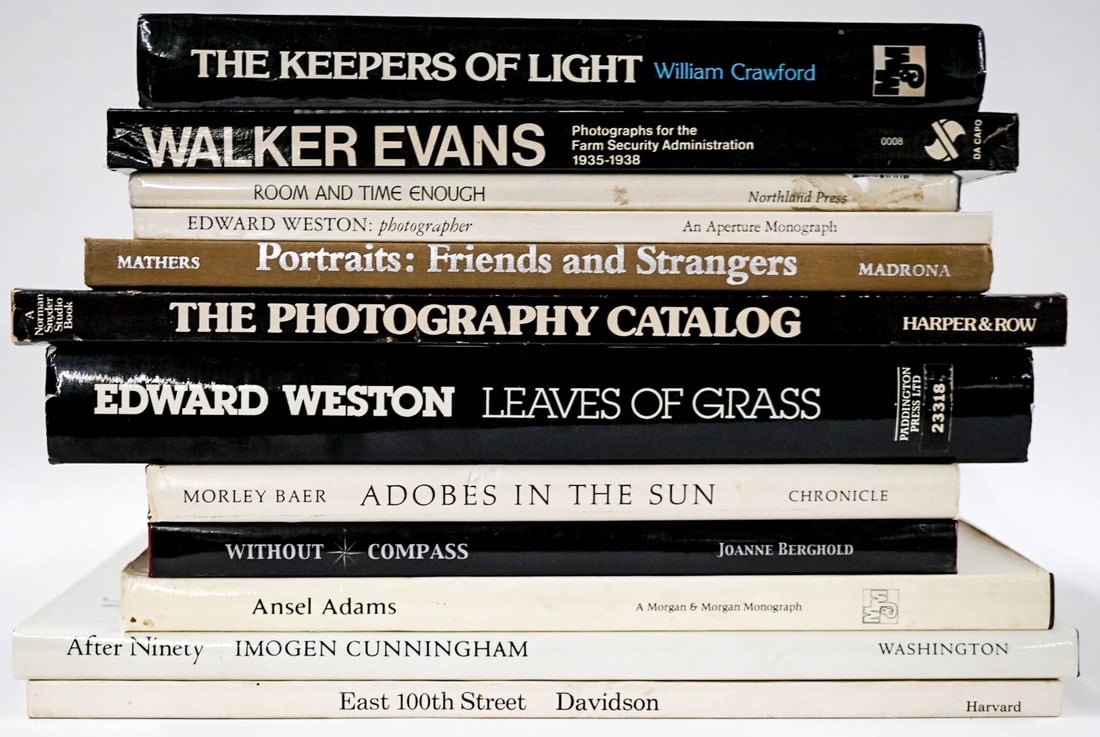 Books on Photographers & Photography (12): Books on Photographers & Photography (12). If lot is absent of a condition report one may be requested via email. Condition report is provided as an opinion only and is no guarantee as condition can b