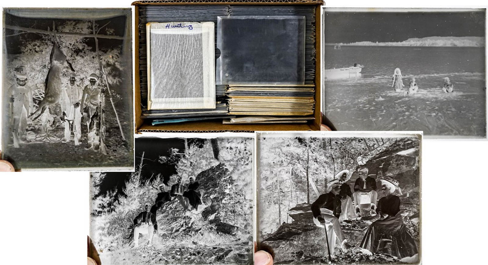 (180) Antique Glass Plate Negatives 4 x 5 inches (1 of 6)